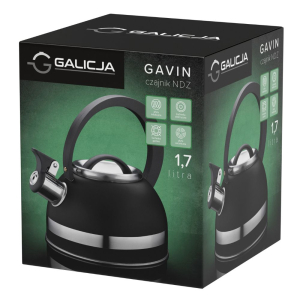 Czajnik nierdzewny GAVIN 1,7l czarny